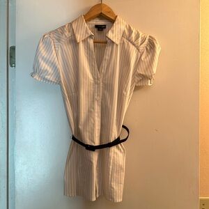 Belted dress shirt